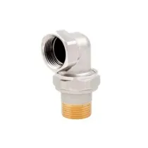 RACCORDO CURVO A 3 PEZZI IN OTTONE NICHELATO CON O-RING ART.162