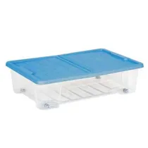 CONTENITORE SOTTOLETTO MASTERBOX COLORE TRASPARENTE/BLU
