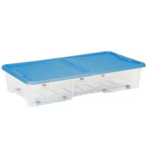CONTENITORE SOTTOLETTO MASTERBOX COLORE TRASPARENTE/BLU ART.511