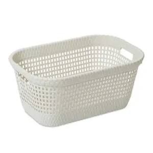 CESTA PORTAPANNI LAUNDRY BASKET LT.45 COLORE BIANCO ART.438