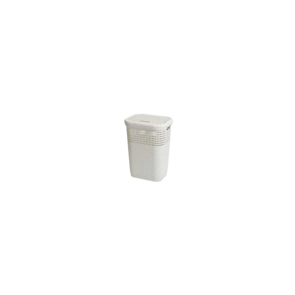 PORTABIANCHERIA LINEN BASKET COLORE BIANCO CON COPERCHIO LT.60 ART.439