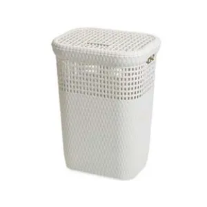 PORTABIANCHERIA LINEN BASKET COLORE BIANCO CON COPERCHIO LT.60 ART.439