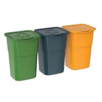 KIT 3 PATTUMIERE ECO3 PER RACCOLTA DIFFERENZIATA LT.50 ART.429