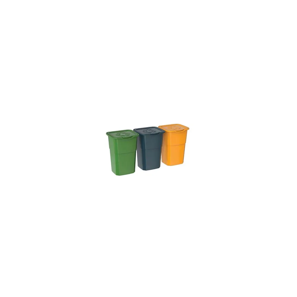 KIT 3 PATTUMIERE ECO3 PER RACCOLTA DIFFERENZIATA LT.50 ART.429
