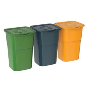 KIT 3 PATTUMIERE ECO3 PER RACCOLTA DIFFERENZIATA LT.50 ART.429