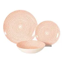 SERVIZIO DI PIATTI SPIRALE MATTONE IN PORCELLANA