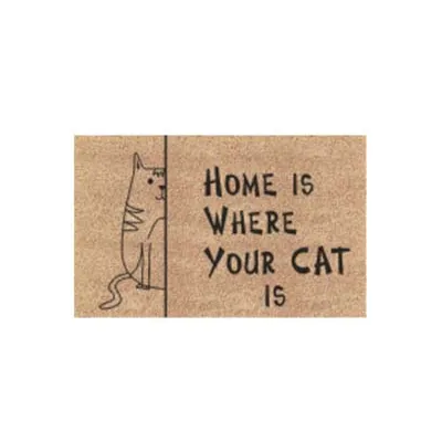 ZERBINO COCCO "HOME IS WHERE YOUR CAT IS" SPESSORE MM.15