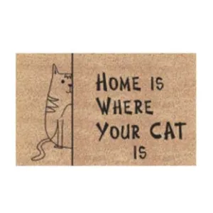 ZERBINO COCCO "HOME IS WHERE YOUR CAT IS" SPESSORE MM.15