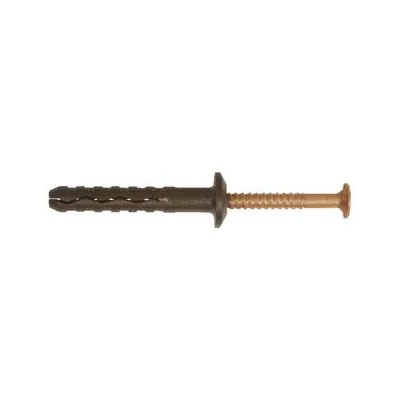 TASSELLO PREMONTATO IN NYLON BORDO PIATTO CON VITE INOX A2 RAMATA TBB