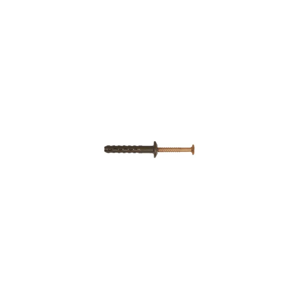 TASSELLO PREMONTATO IN NYLON BORDO PIATTO CON VITE INOX A2 RAMATA TBB