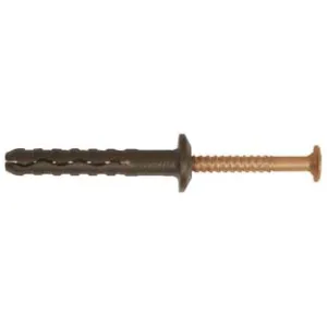 TASSELLO PREMONTATO IN NYLON BORDO PIATTO CON VITE INOX A2 RAMATA TBB