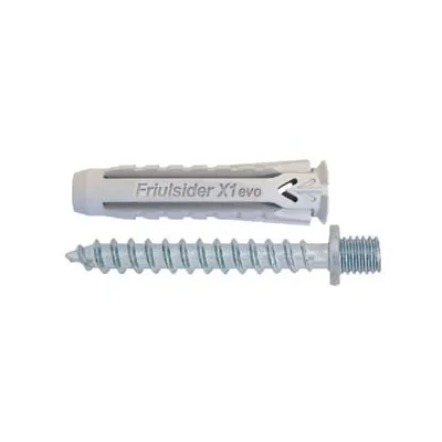 TASSELLO IN NYLON UNIVERSALE VITE DOPPIO FILETTO ZINCATA BIANCA X1 EVO