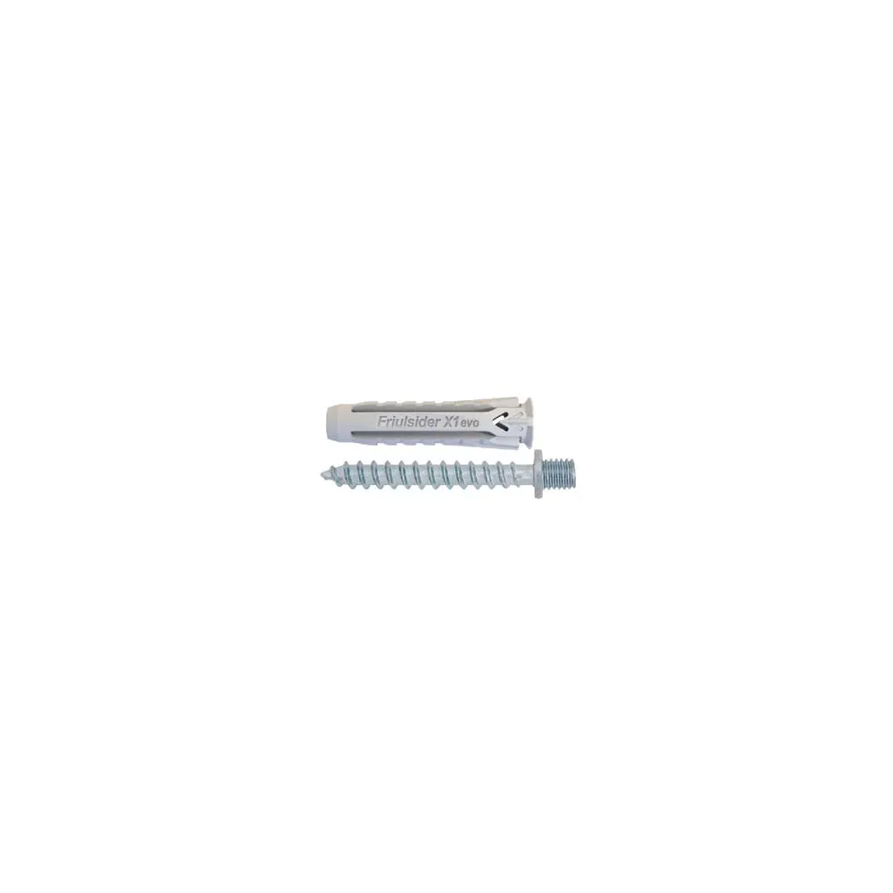 TASSELLO IN NYLON UNIVERSALE VITE DOPPIO FILETTO ZINCATA BIANCA X1 EVO