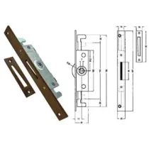 CREMONESE TRIPLICE CHIUSURA PER FINESTRA BORDO QUADRO BRONZATO