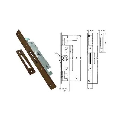 CREMONESE TRIPLICE CHIUSURA PER FINESTRA BORDO QUADRO BRONZATO