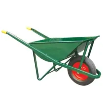 CARRIOLA PER EDILIZIA CON VASCA VERDE ZINCATA SALDATA LT.70