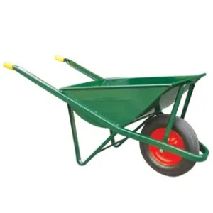 CARRIOLA PER EDILIZIA CON VASCA VERDE ZINCATA SALDATA LT.70