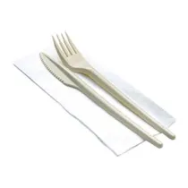 BIS POSATE BIOCOMPOSTABILI + TOVAGLIOLO