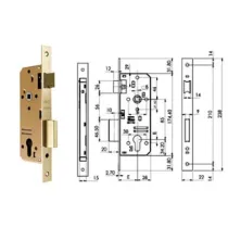 SERRATURA DA INFILARE PER PORTE IN LEGNO A CILINDRO 200N