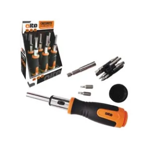 GIRAVITE A CRICCHETTO PORTAINSERTI CON 12 INSERTI E 1 PORTAINSERTI