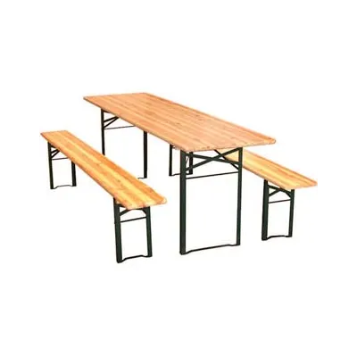 SET TAVOLO + 2 PANCHE BIRRERIA 2 GAMBE