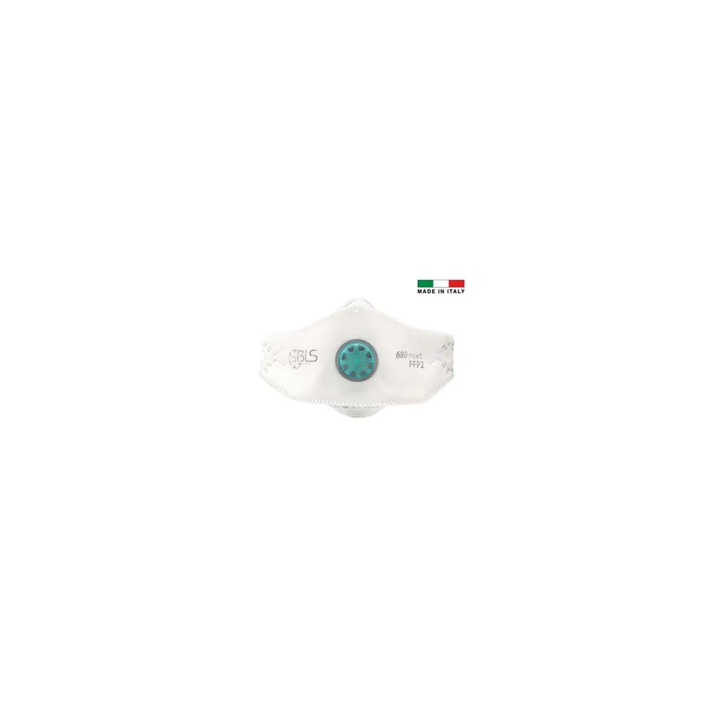 MASCHERINE CON VALVOLA FFP2 SERIE BLS 680 NEXT IMBUSTATA SINGOLARMENTE