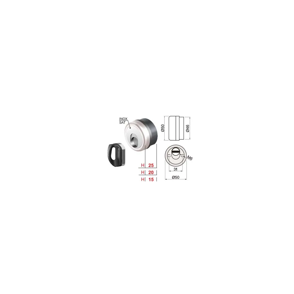 DEFENDER MAGNETICO MAG MONOLITO ANTIACIDO MR503 CROMO SATINATO