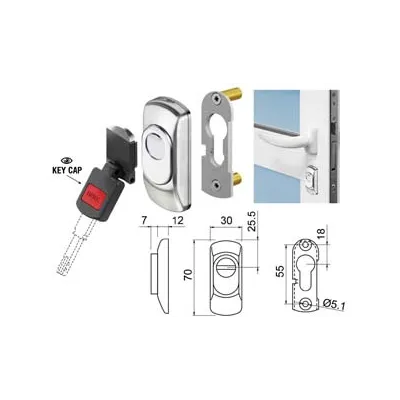 DEFENDER MAGNETICO PER CILINDRO SAGOMATO MGSG15 INOX SATINATO