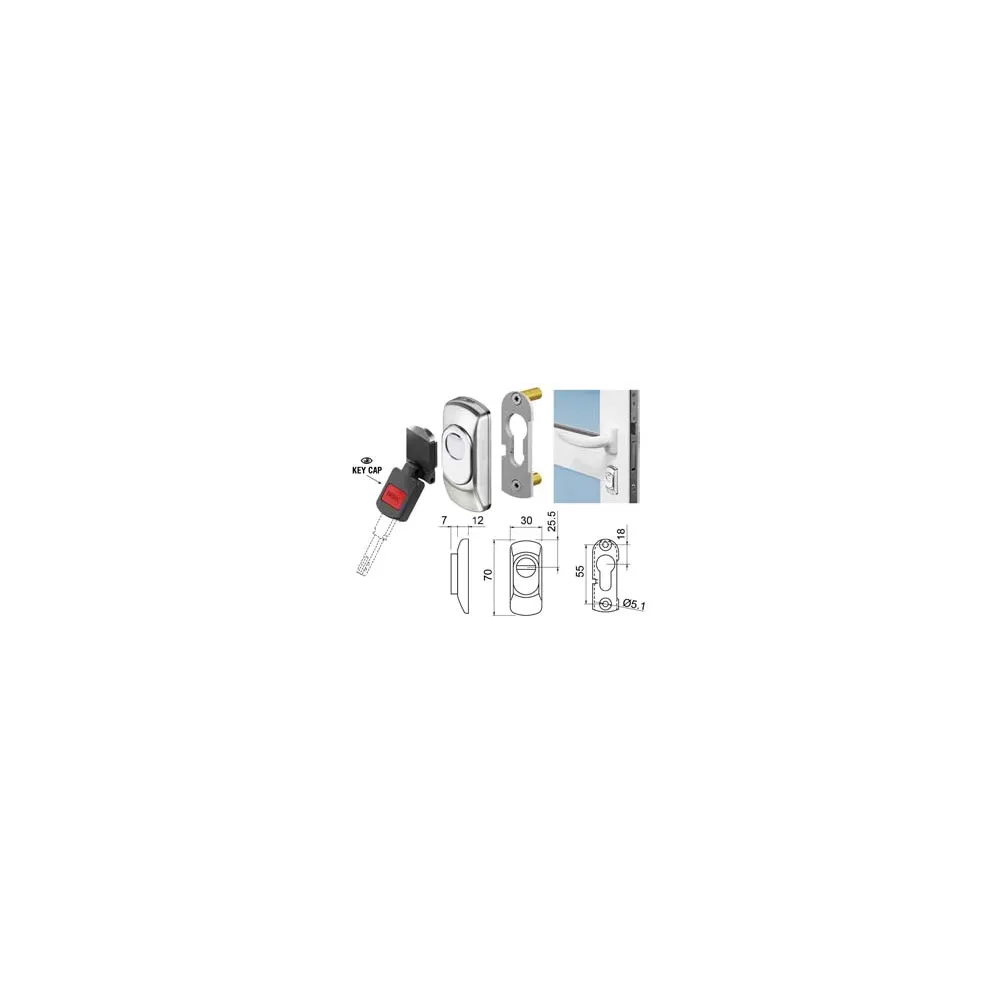 DEFENDER MAGNETICO PER CILINDRO SAGOMATO MGSG15 INOX SATINATO