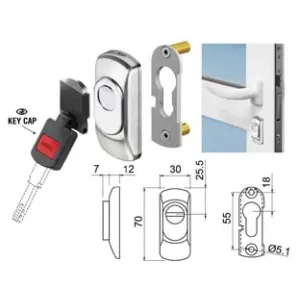 DEFENDER MAGNETICO PER CILINDRO SAGOMATO MGSG15 INOX SATINATO