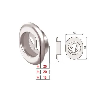BOCCHETTA ANTISTRAPPO KT52 CROMO SATINATO