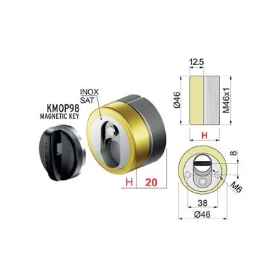 DEFENDER MAGNETICO MAG MONOLITO ANTIACIDO MR460 OTTONATO LUCIDO