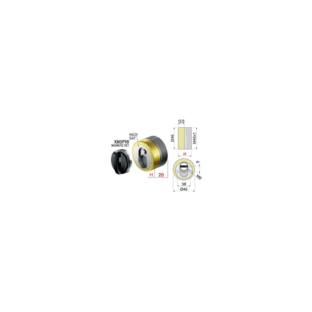 DEFENDER MAGNETICO MAG MONOLITO ANTIACIDO MR460 OTTONATO LUCIDO