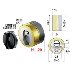 DEFENDER MAGNETICO MAG MONOLITO ANTIACIDO MR460 OTTONATO LUCIDO