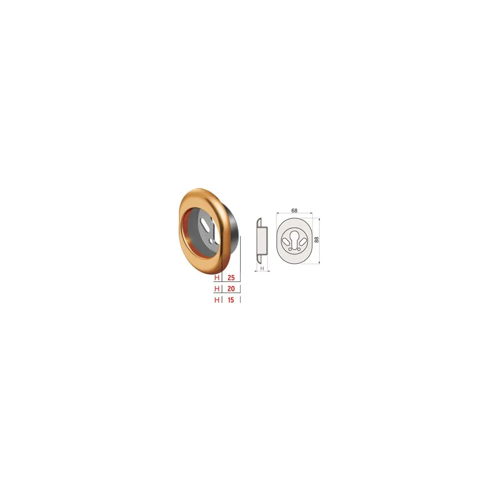 BOCCHETTA ANTISTRAPPO KT52 BRONZATO