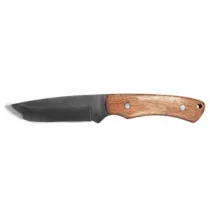 COLTELLO LAMA INOX CON MANICO IN LEGNO E FODERO