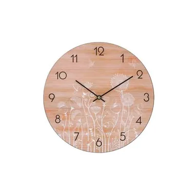 OROLOGIO MURO FIORI E LEGNO
