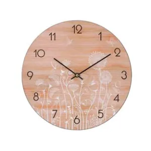 OROLOGIO MURO FIORI E LEGNO