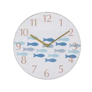OROLOGIO MURO PESCI BLU