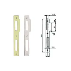 CONTROPIASTRA PIANA PER SERRATURE SERIE 200N-221N