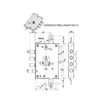 SERRATURA TRIPL.APPLICARE SCROCCO CAT.PROL.+ 10 CILINDRO EU 85571/37