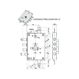 SERRATURA TRIPL.APPLICARE SCROCCO CAT.PROL.+ 10 CILINDRO EU 85571/37