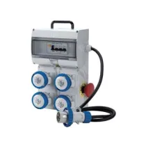 QUADRO KEY BOX ASC CON PULSANTE DI EMERGENZA 4 PRESE INDUSTRIALI IP67