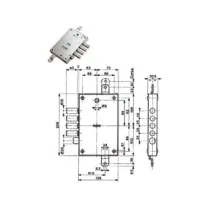 SERRATURA TRIPLICE APPLICARE CON SCROCCO DM BLINDATE 52571/28