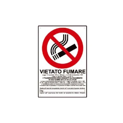 CARTELLO "VIETATO FUMARE"