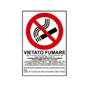 CARTELLO "VIETATO FUMARE"