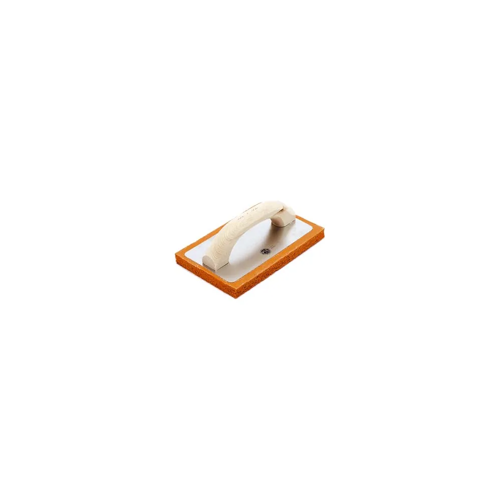 FRATTONE IN SPUGNA ARANCIO MANICO LEGNO ART.820