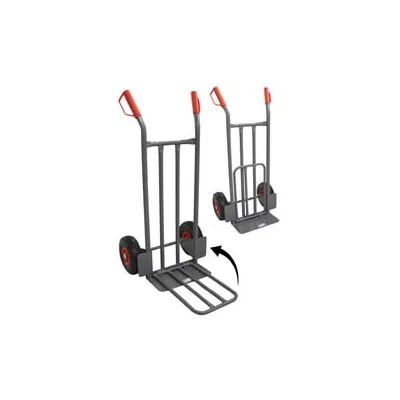 CARRELLO PORTATUTTO PESANTE CON PIANO RIBALTABILE PORTATA MAX KG.250