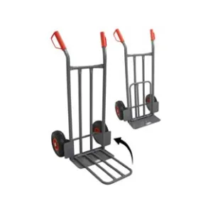 CARRELLO PORTATUTTO PESANTE CON PIANO RIBALTABILE PORTATA MAX KG.250