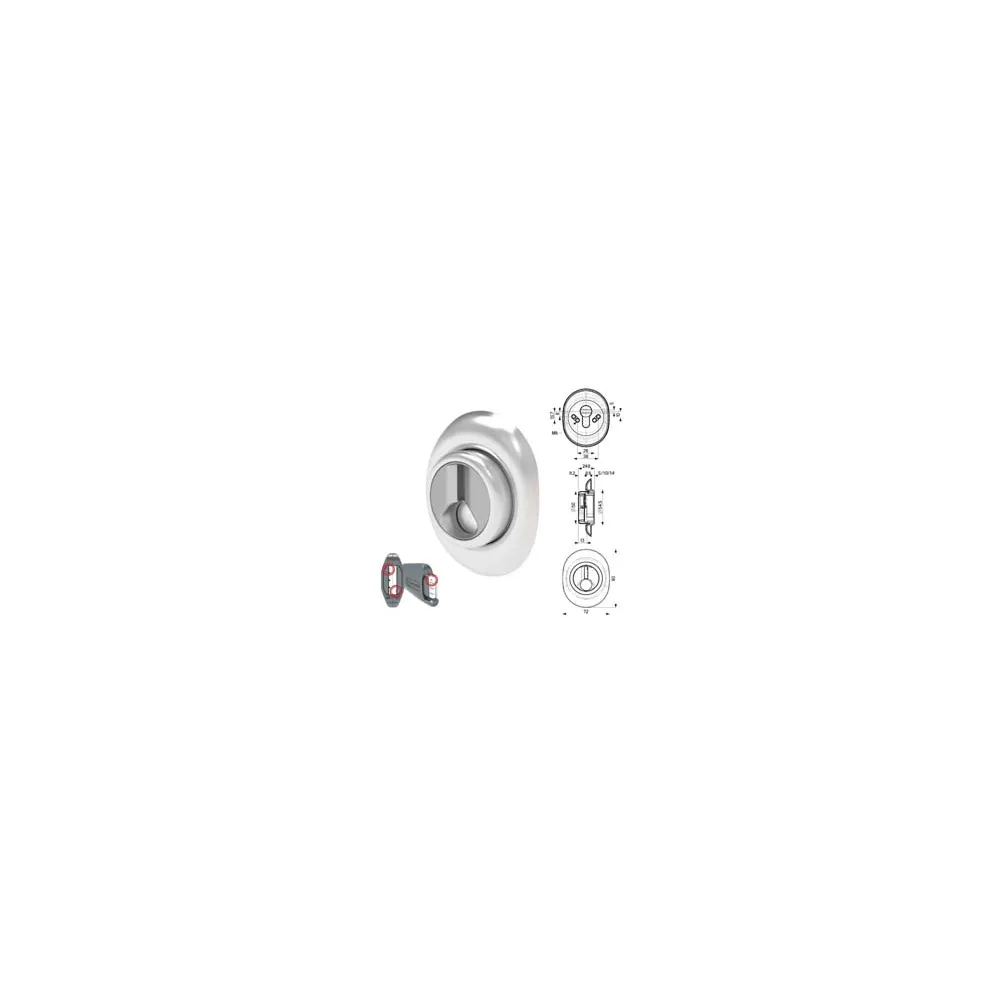 DEFENDER MAGNETICO AD ALTEZZA FISSA CROMATO SATINATO
